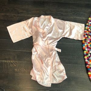 Girls Light Pink silky robe